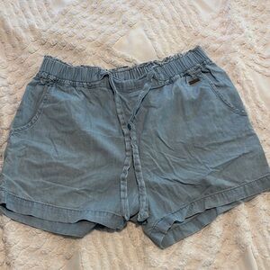 Casual Blue Denim Women's Shorts